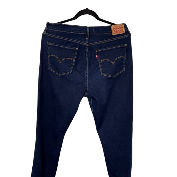 Deep Blue Denim 724 High Raise Straight Levis Size 32, 14. - Picture 4 of 11